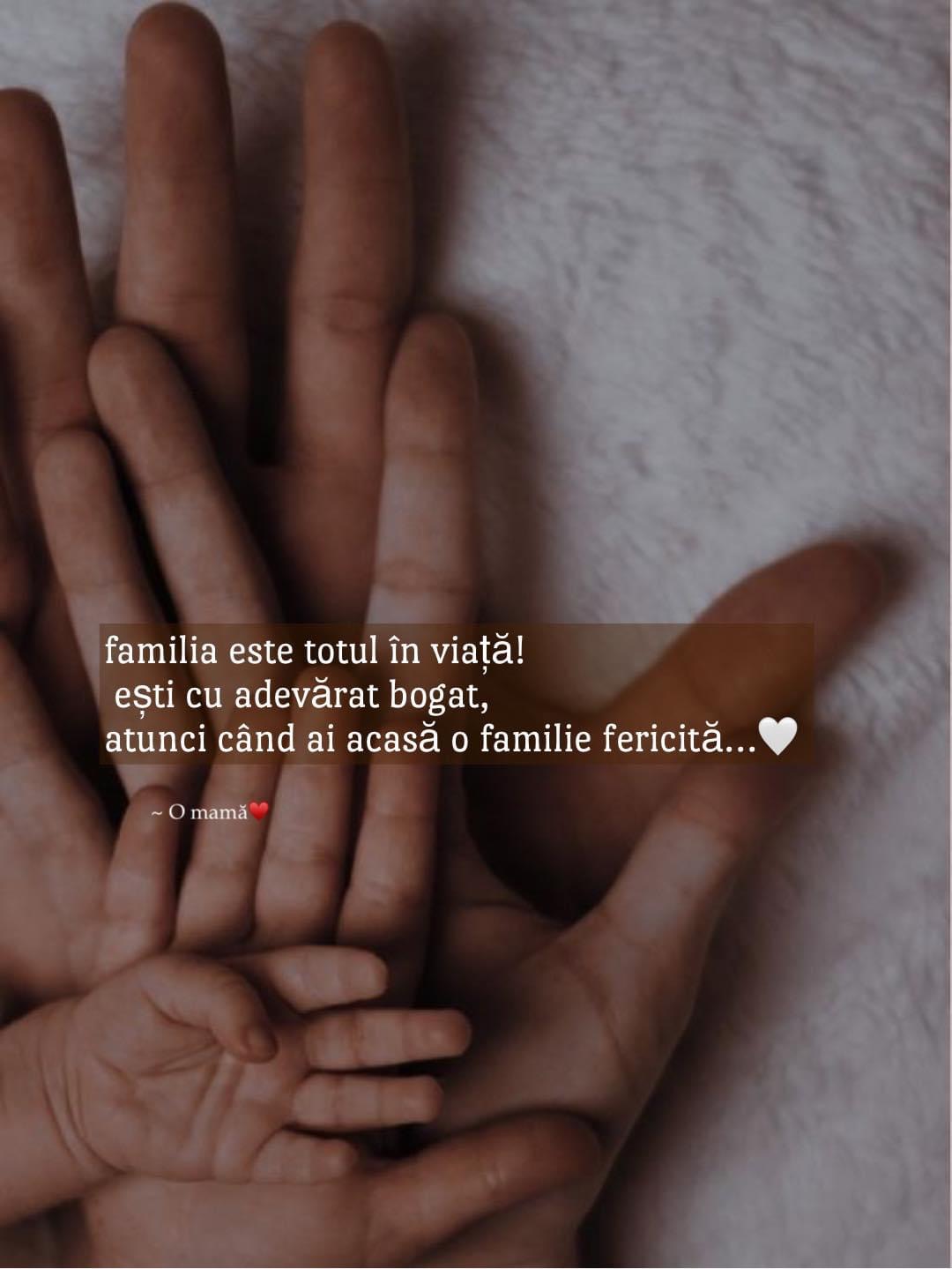 Familia este totul în viață!
