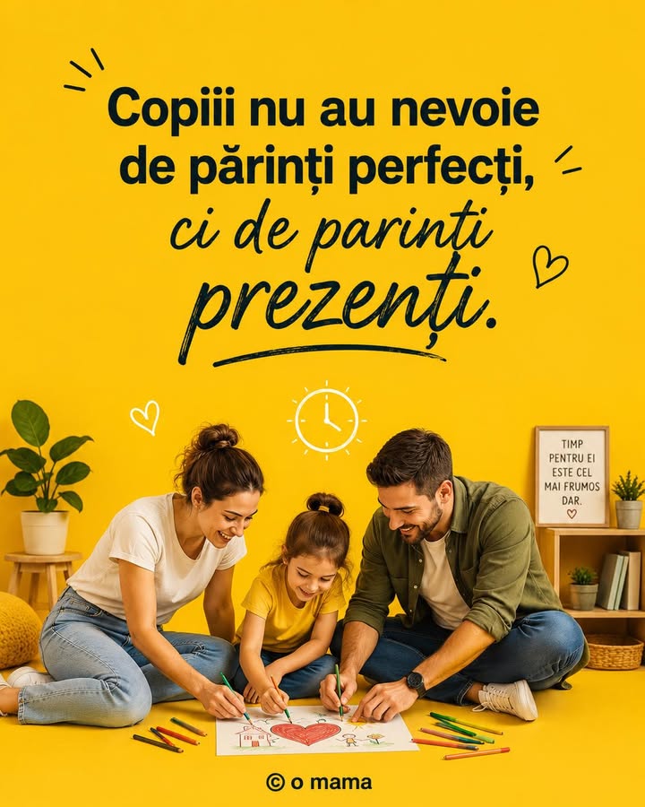 Copiii nu au nevoie de părinți perfecți, ci de părinți PREZENȚI!