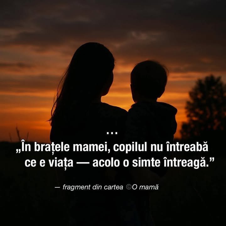 În brațele mamei