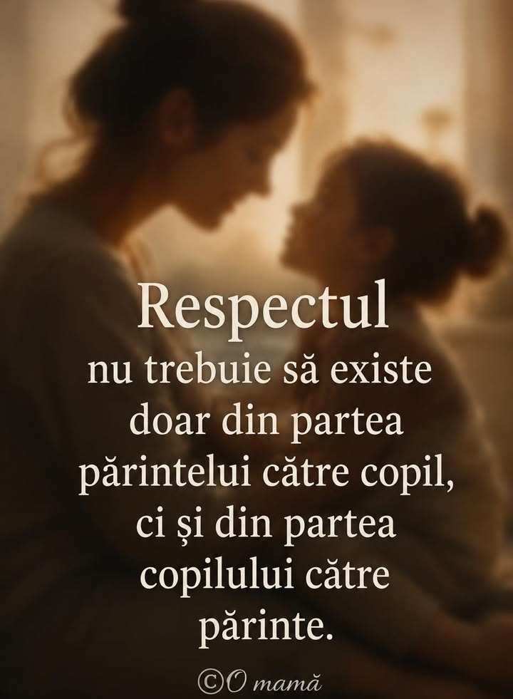 Respectul e reciproc în orice relație!