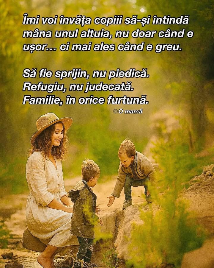 Îmi voi învăța copiii să se ajute mereu!
