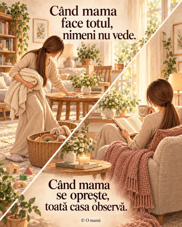 Munca unei mame se vede cel mai bine atunci când ea se oprește.