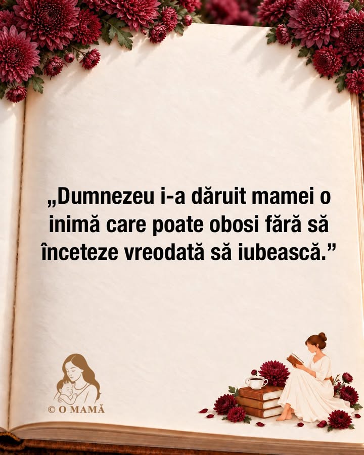 Inima unei mame nu obosește niciodată să iubească.