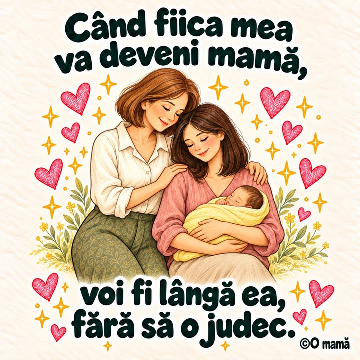 Când fiica mea va deveni mamă, voi fi mereu alături de ea.