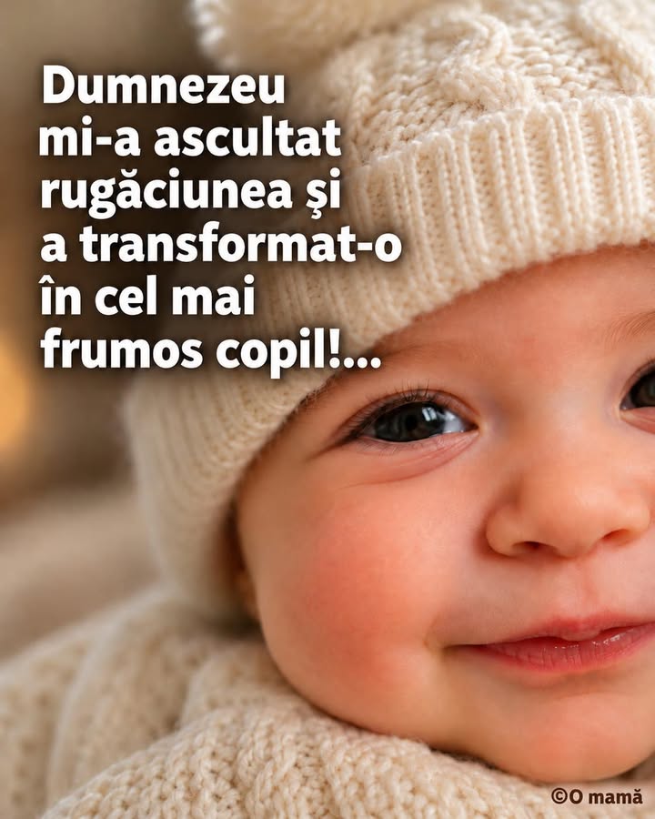 Ești rodul rugăciunilor mele.