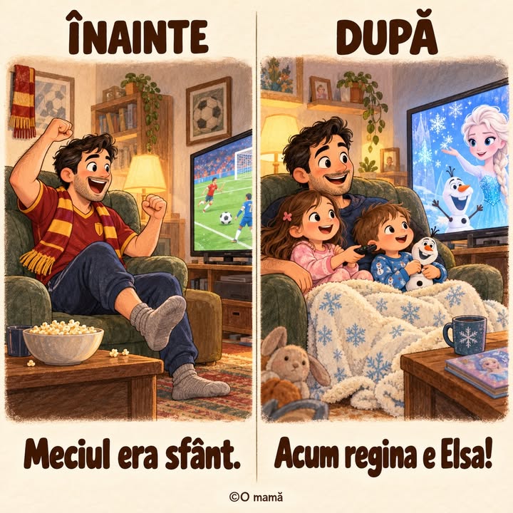 Viața unui bărbat înainte și după ce devine tată.