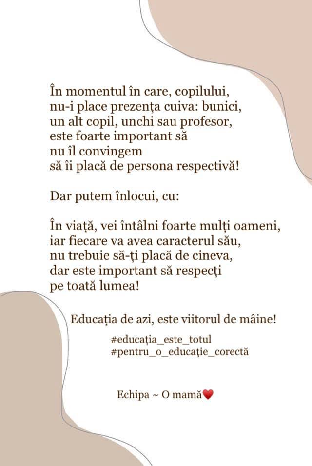 Să nu uiți, dragă părinte:
