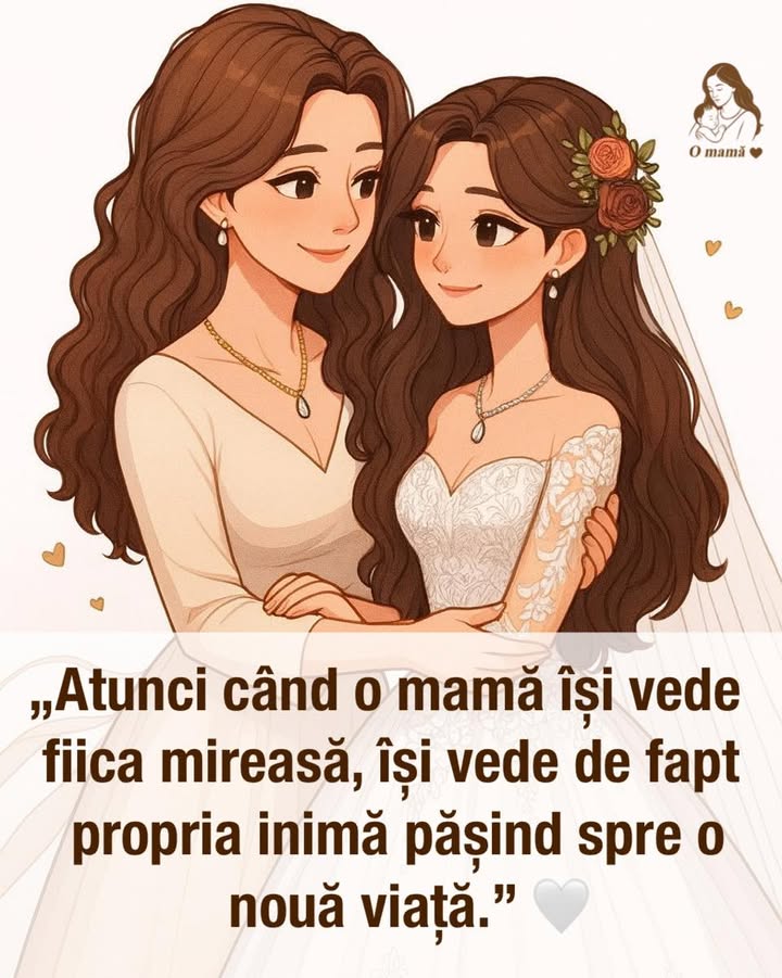 Atunci când o mamă își vede fiica mireasă, timpul parcă se oprește.
