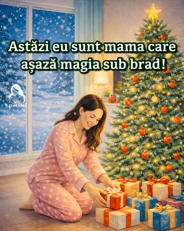 Astăzi eu sunt mama care așază magia sub brad!